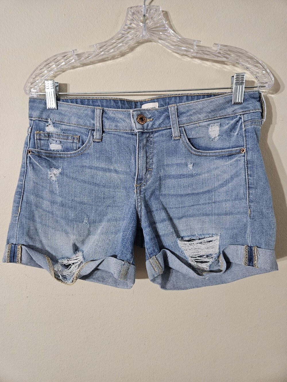 Sneak Peek Low Rise Jean Shorts Large